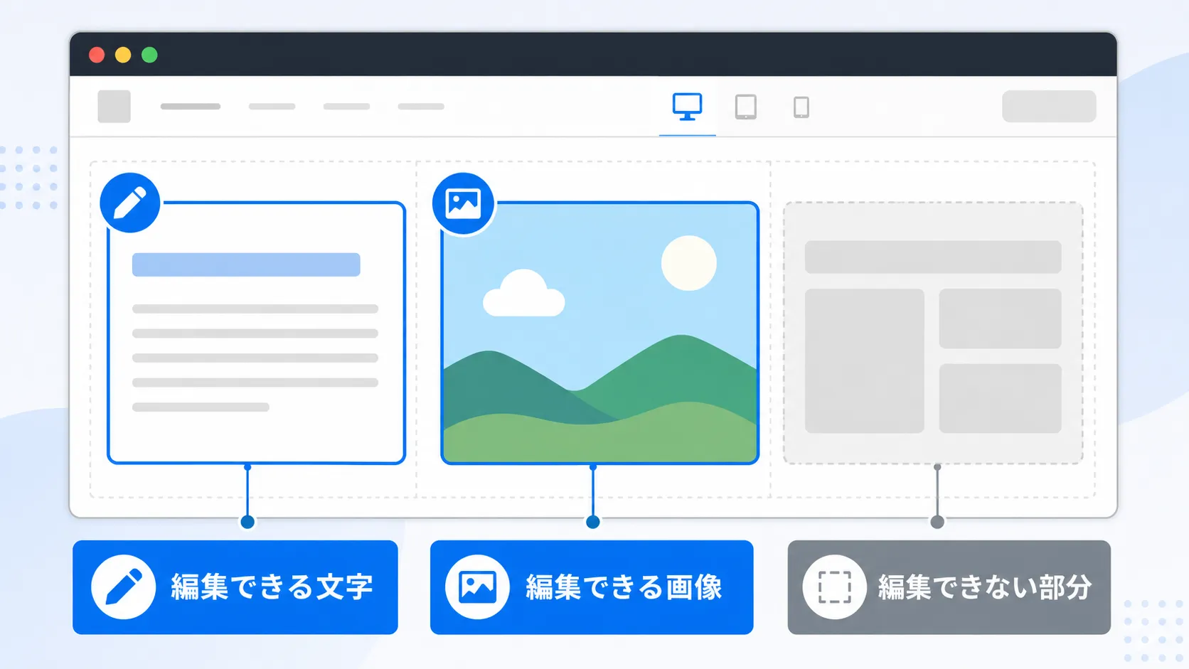 編集アイコンが出る条件の図解